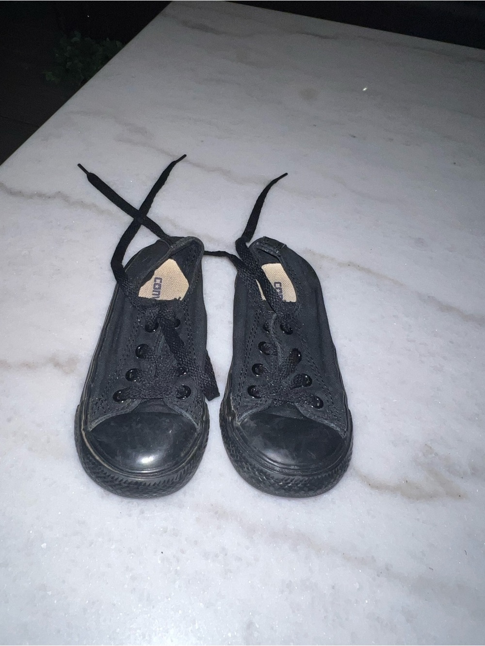 Converse Kids Black Canvas Low-Top Sneakers